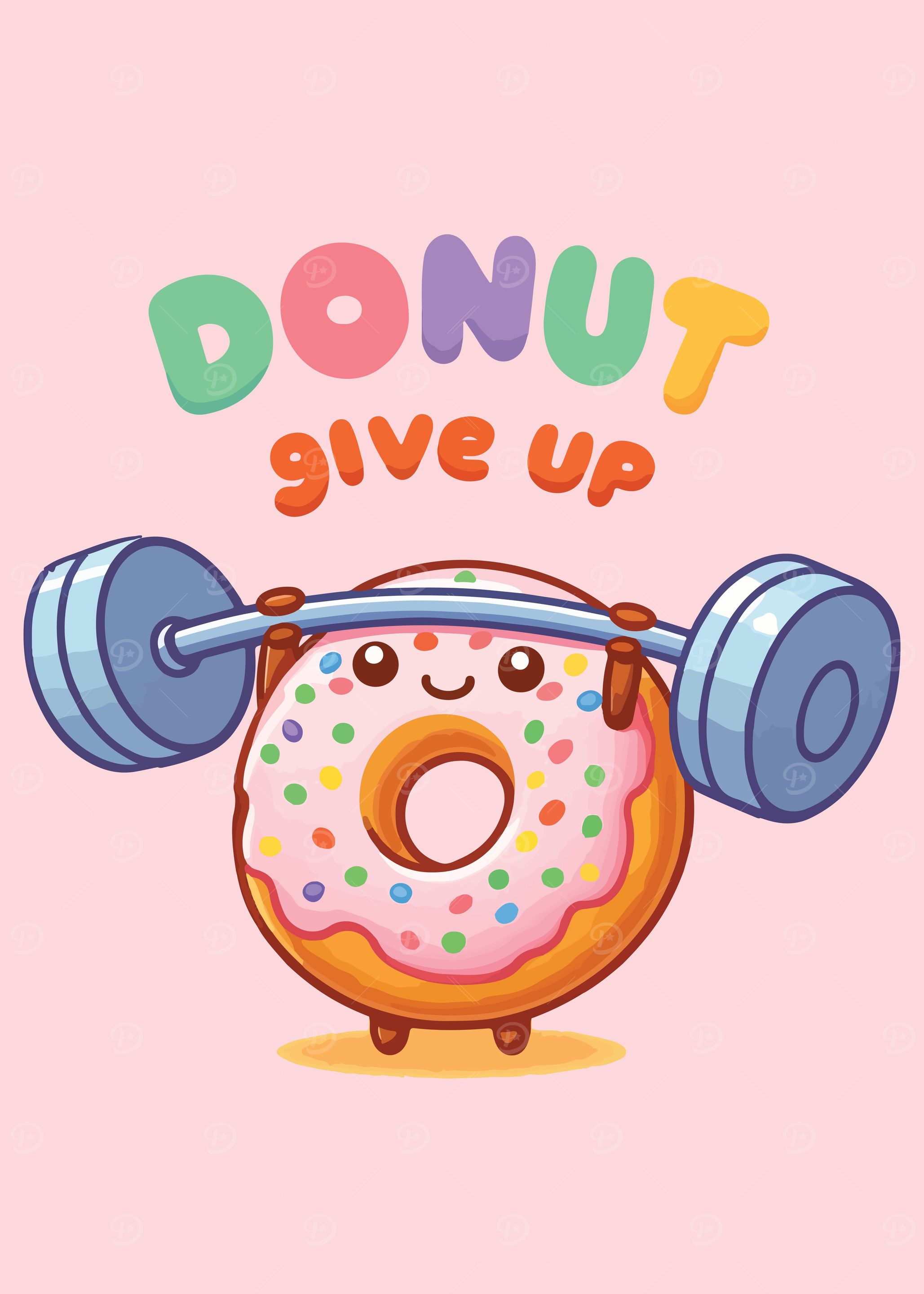 Funny Gym Donut Give Up