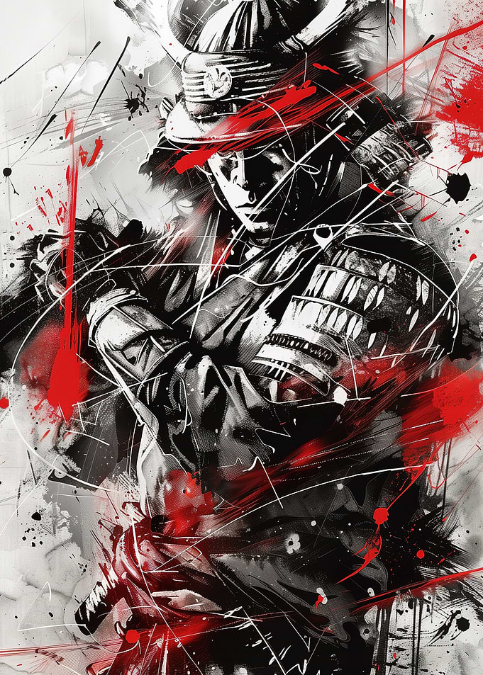 Japanese Samurai Red