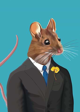 Mouse in a suit