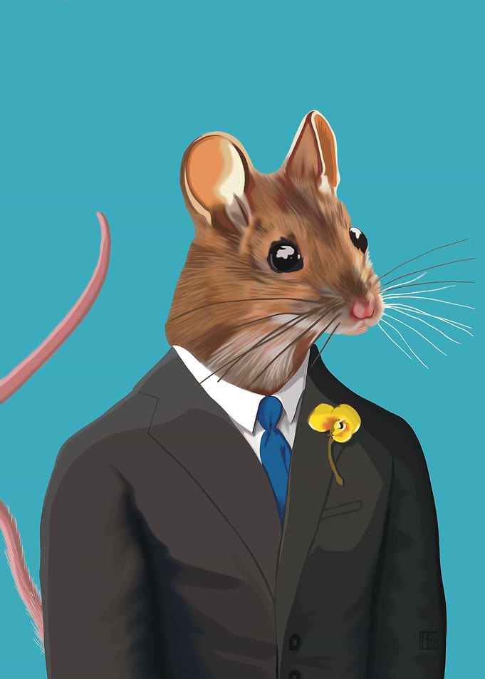 Mouse in a suit
