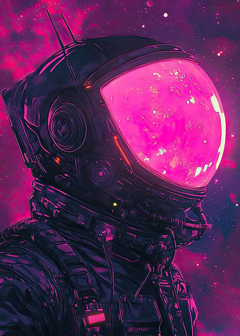 Cyberpunk Anime Astronaut