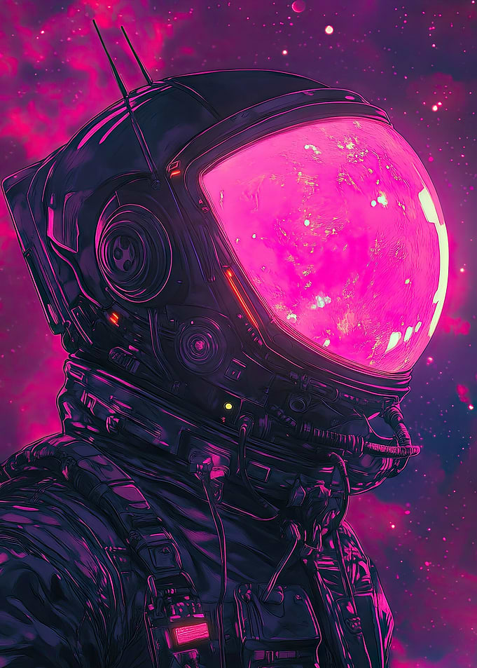 Cyberpunk Anime Astronaut