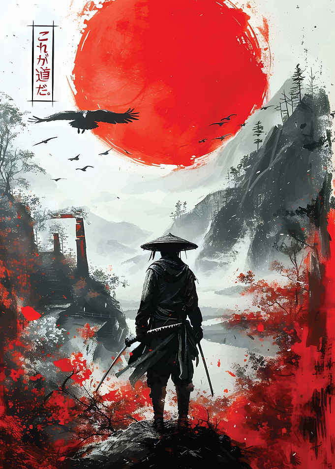 red moon samurai