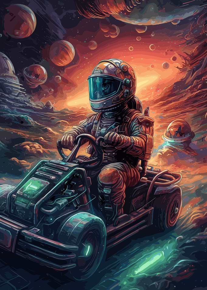 Go Kart Astronaut Fantasy