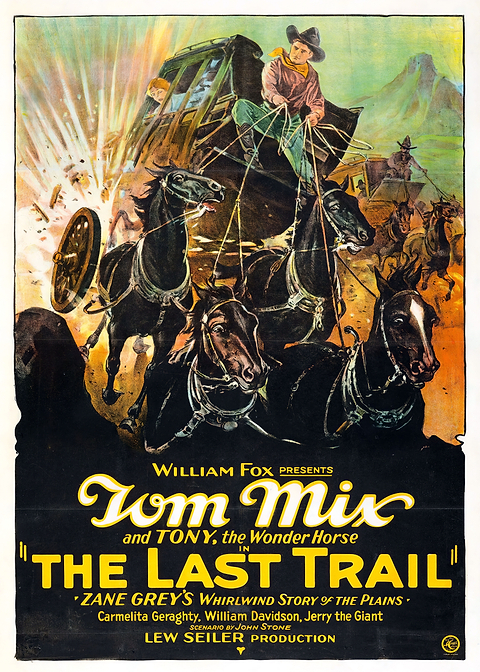 The Last Trail — vintage poster restored on metal