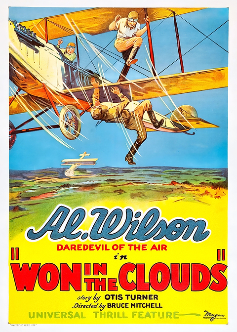 Won In The Clouds — vintage poster restored on metal