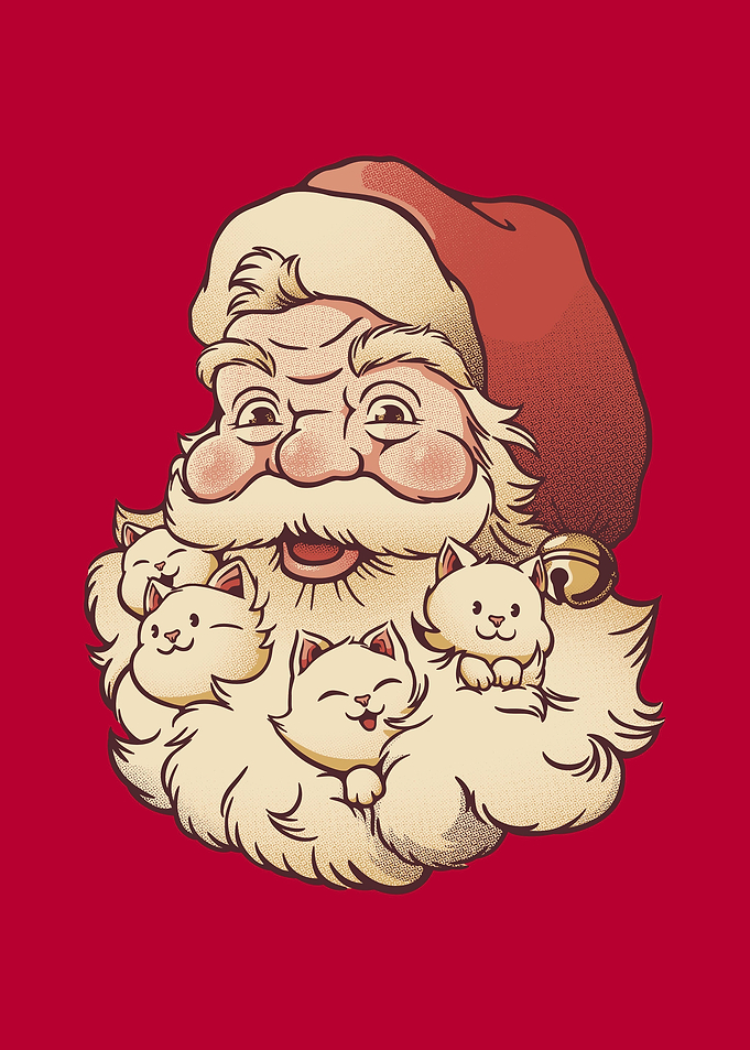Santa Beard Full of Cats