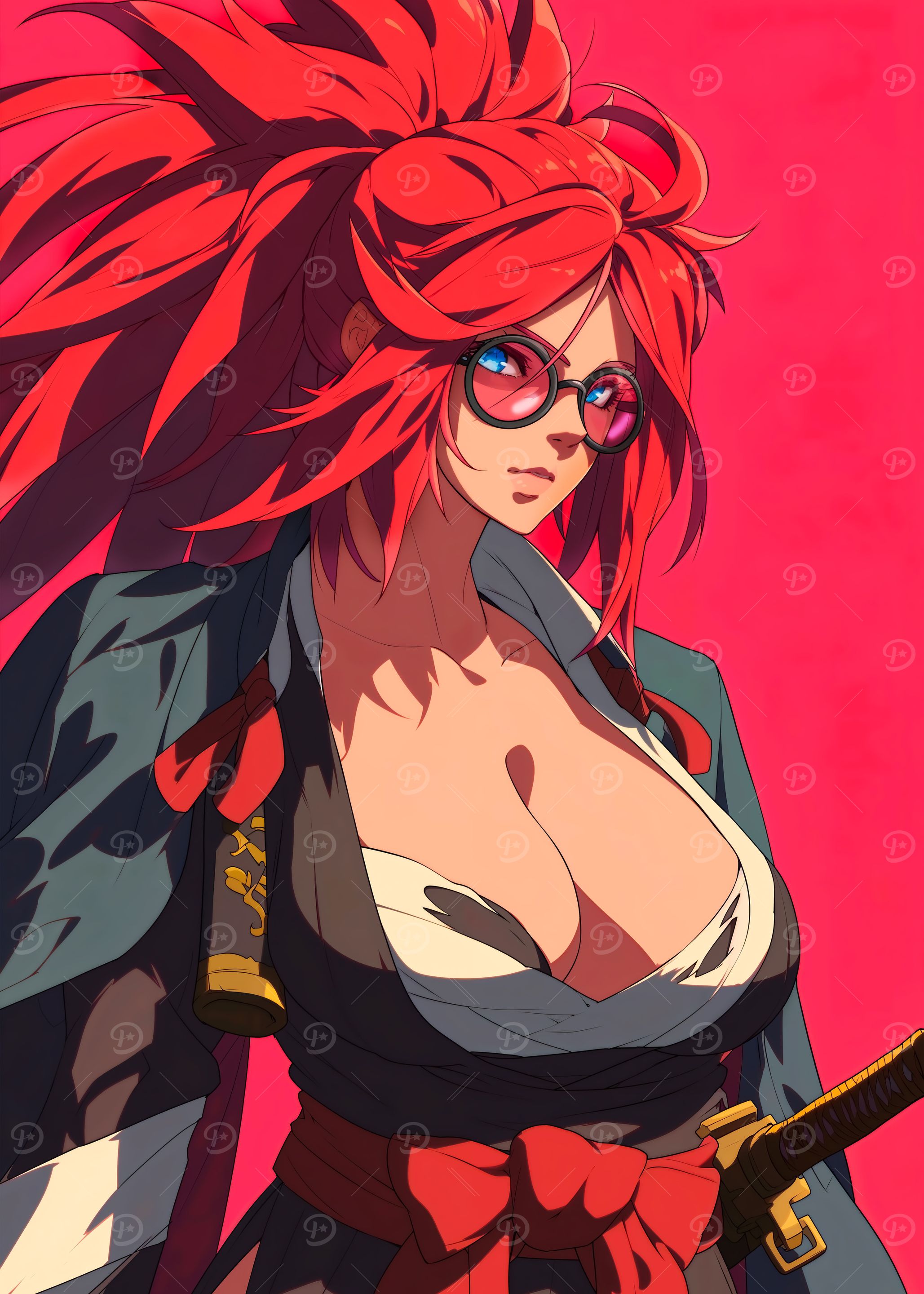 Redhead Glasses Samurai