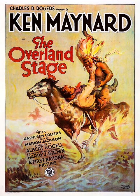 The Overland Stage — vintage poster restored on metal