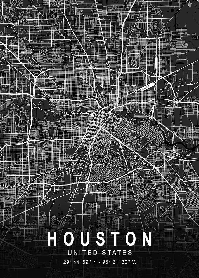 Houston Dark Map