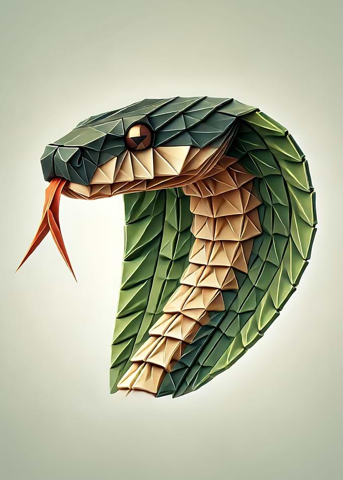 Origami Style Snake