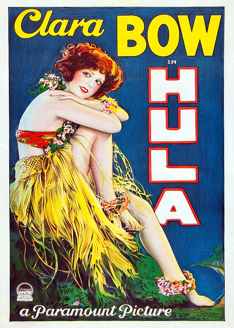Hula Vintage Cinema Charm — vintage poster restored on metal
