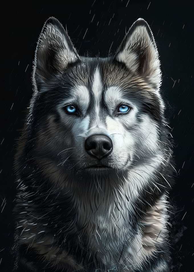Siberian Husky Winter Snow