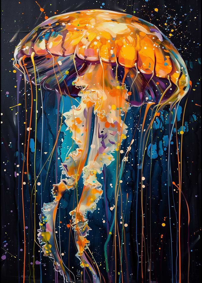 Squid Jelly Watercolor