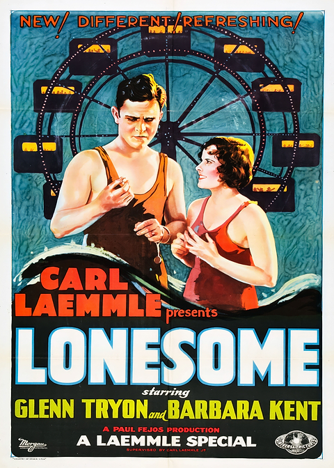 Lonesome Movie Poster — retro advertising art on metal