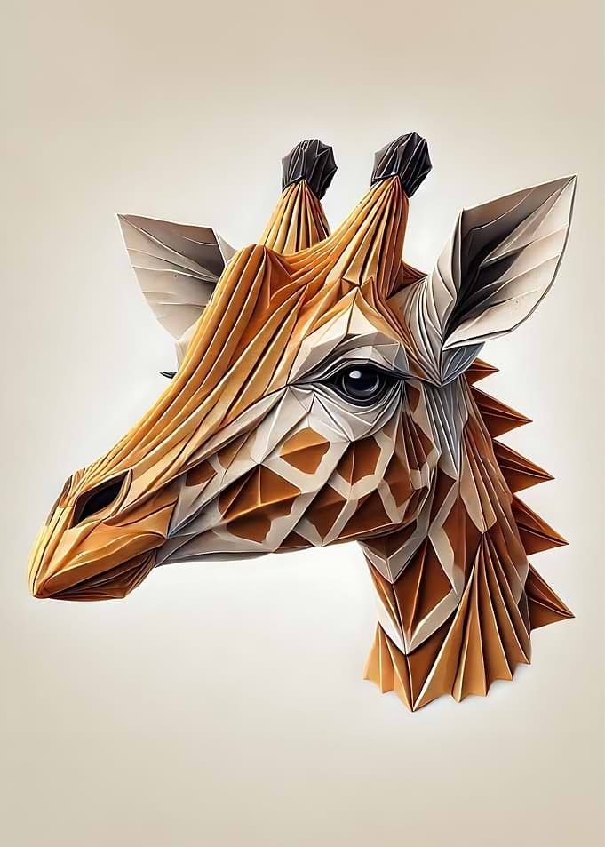Orgiami Style Giraffe