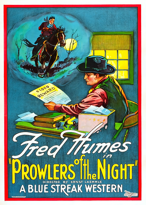 Prowlers Of The Night — vintage poster restored on metal