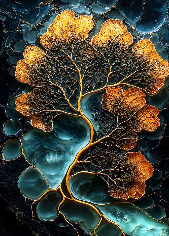 Kintusgi Illuminated Leaf