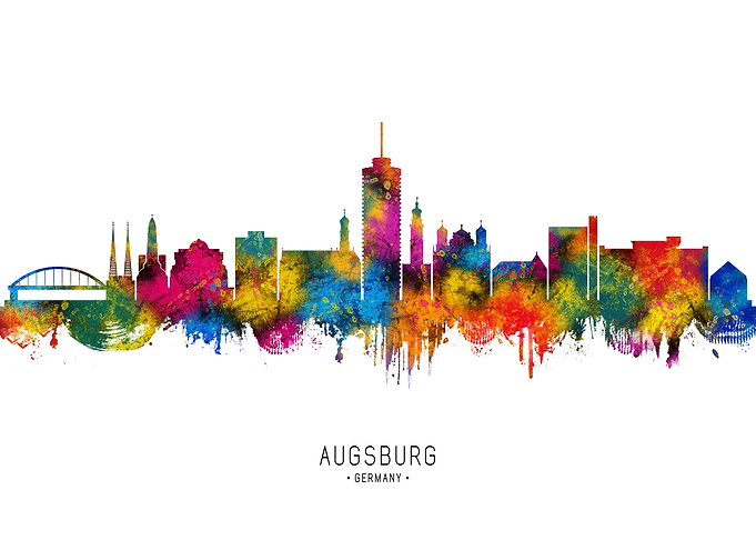 Augsburg Germany Skyline
