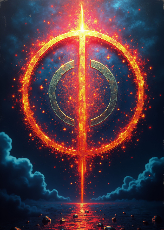 Glowing mysterious symbol