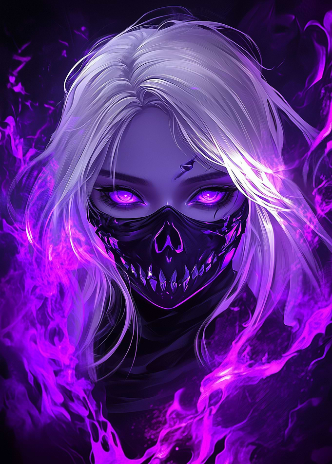 Gothic skull mask girl