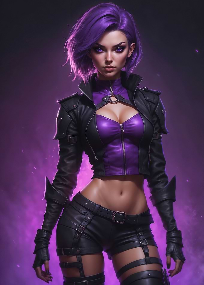 Sexy Purple Rogue Girl