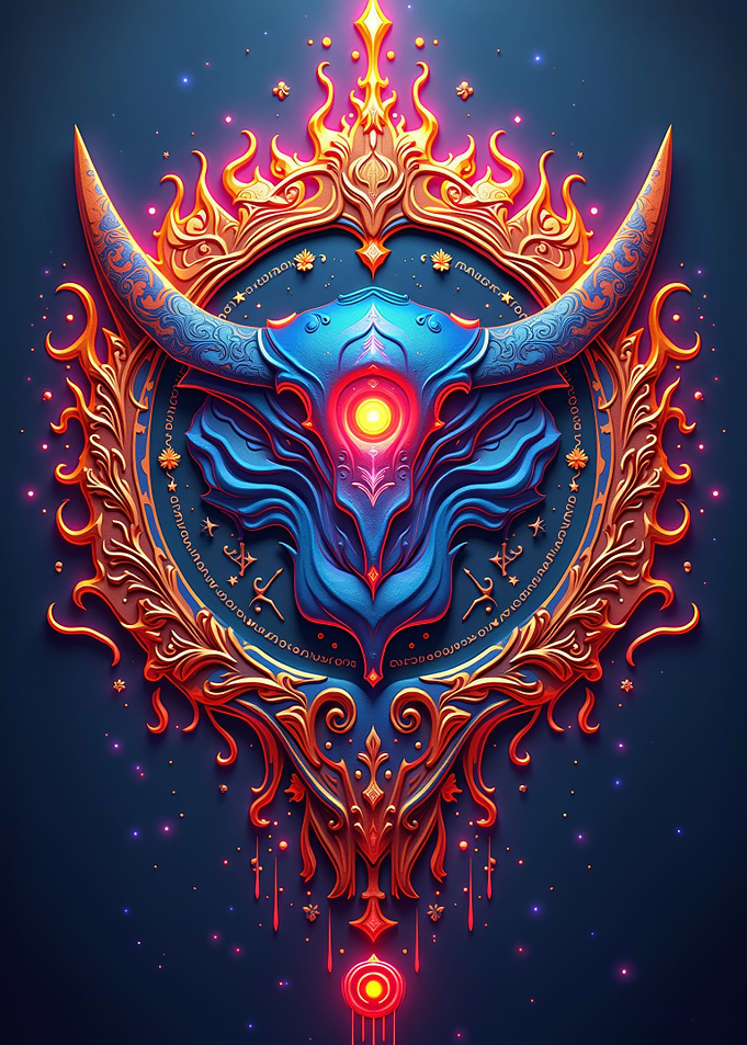 Glowing mysterious symbol