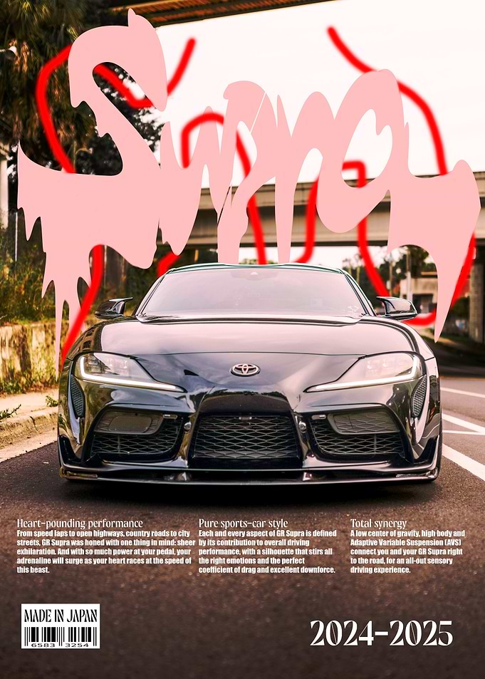 Black Toyota Supra MK5 Car