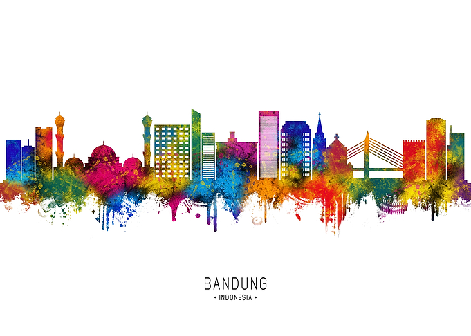 Bandung Indonesia Skyline
