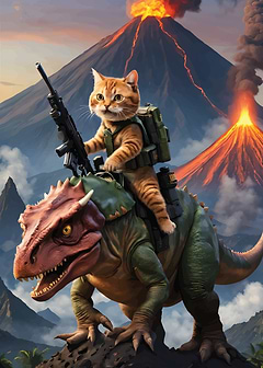 Funny Cat Military