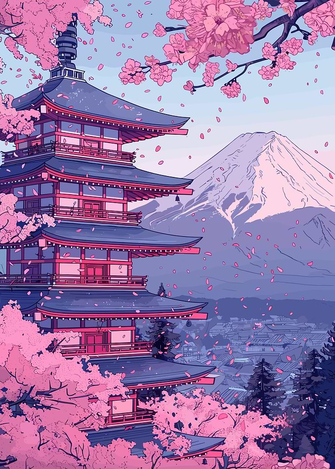 Japan Lofi Pink Retro