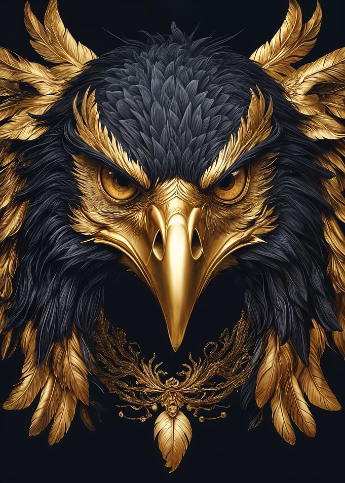 Gold Black Eagle