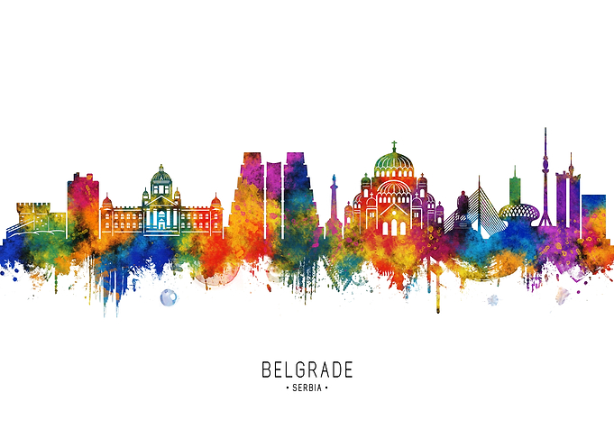Belgrade Serbia Skyline