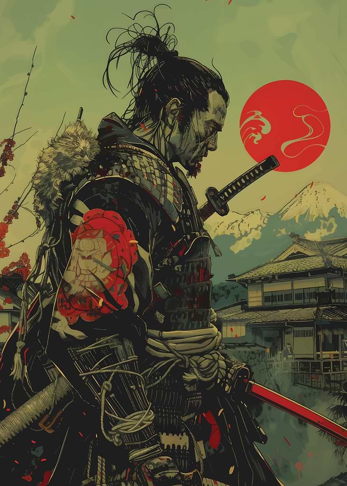 red moon samurai