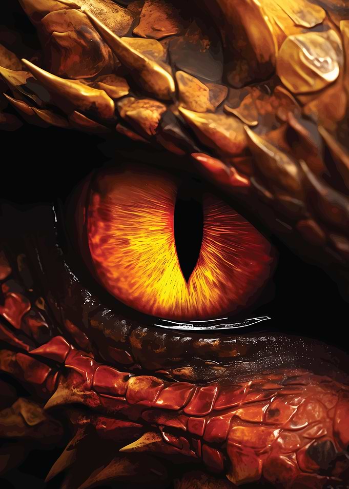 Red Dragon Eye Art