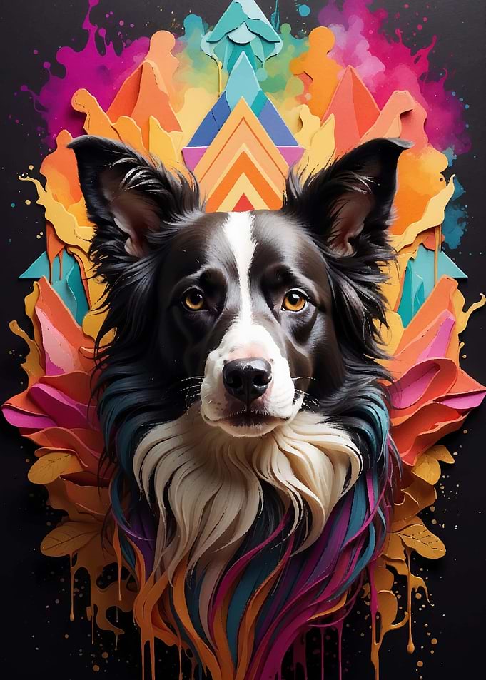 Dog Cute Colorful
