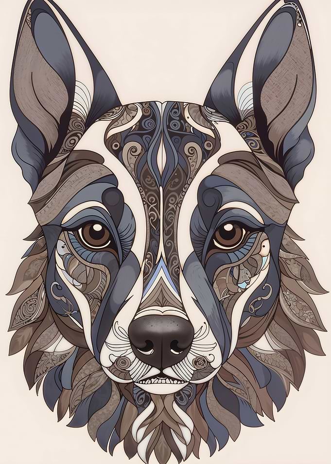 Dog face illustration