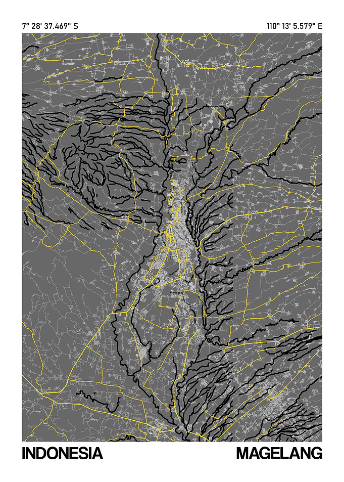 Magelang Map Poster