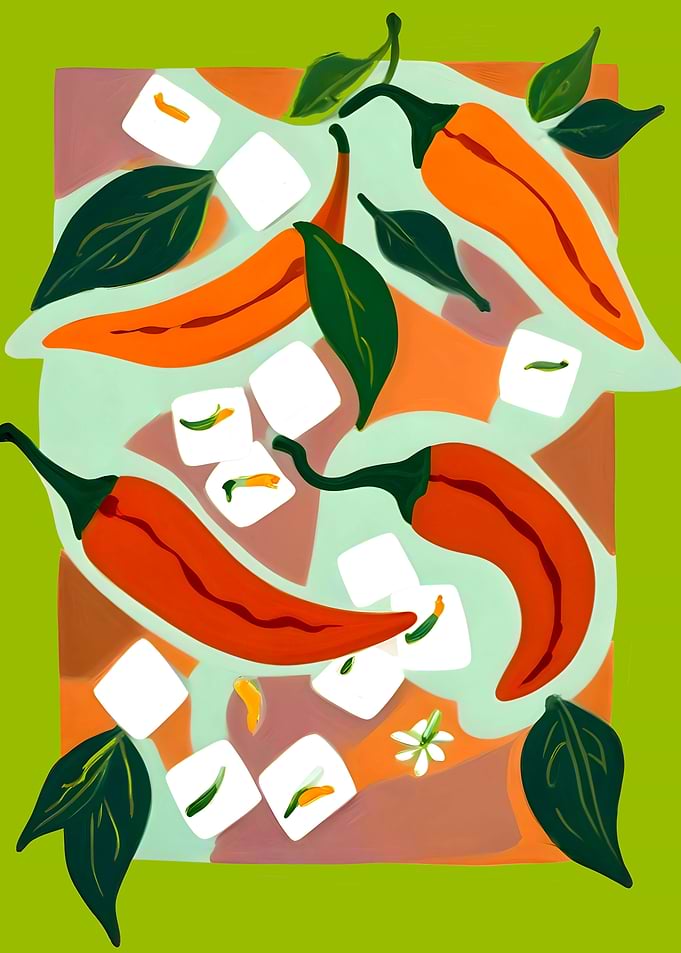 Chilies Ice Cubes