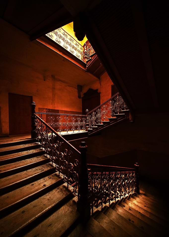 Forgotten brown staircase