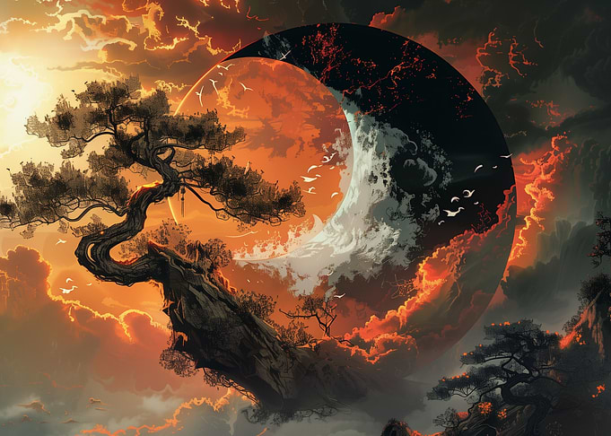 Fantasy Yin Yang Landscape
