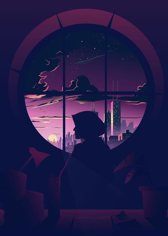 Hijab Girl silhouette