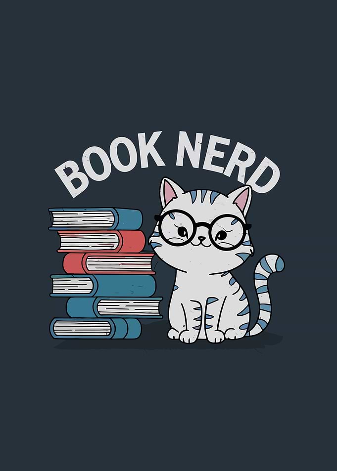 Book Nerd Cat