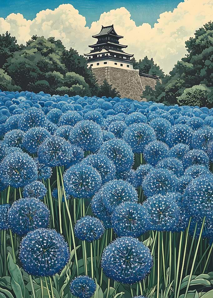 Flower Blue Allium