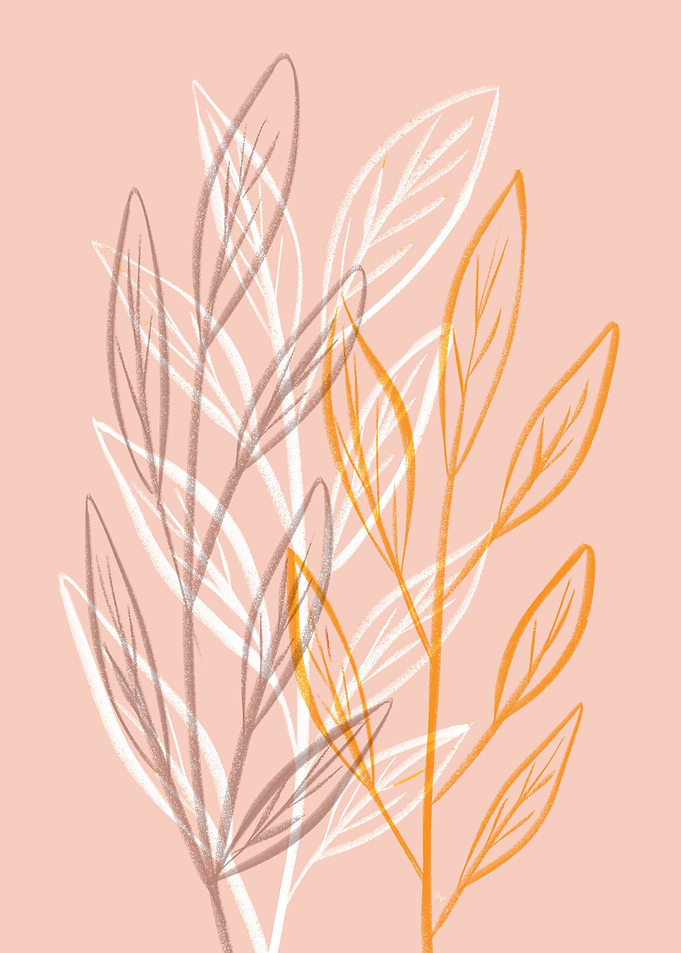 Pink Leafy Branches