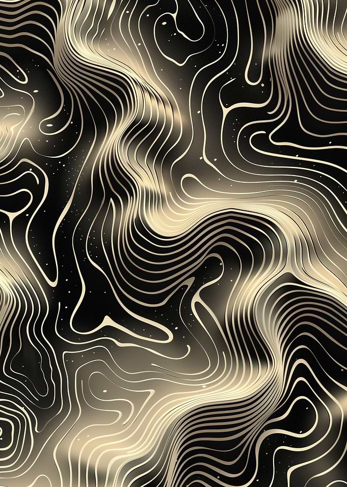 Abstract Gold Line Illusion