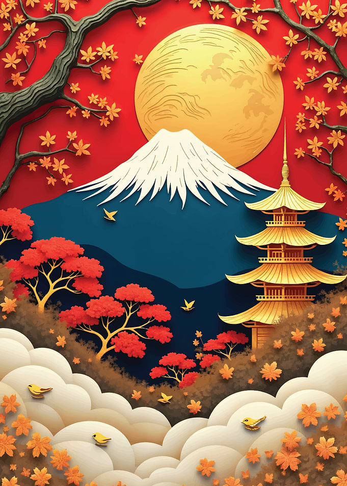 Mount Fuji Abstract