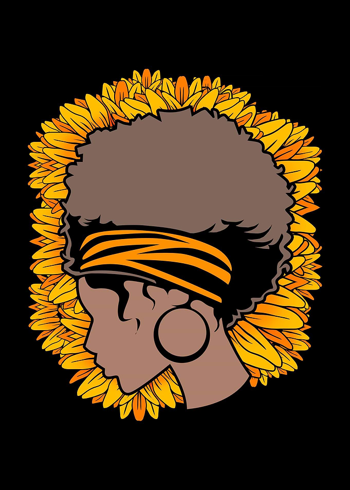Black Woman Sunflower