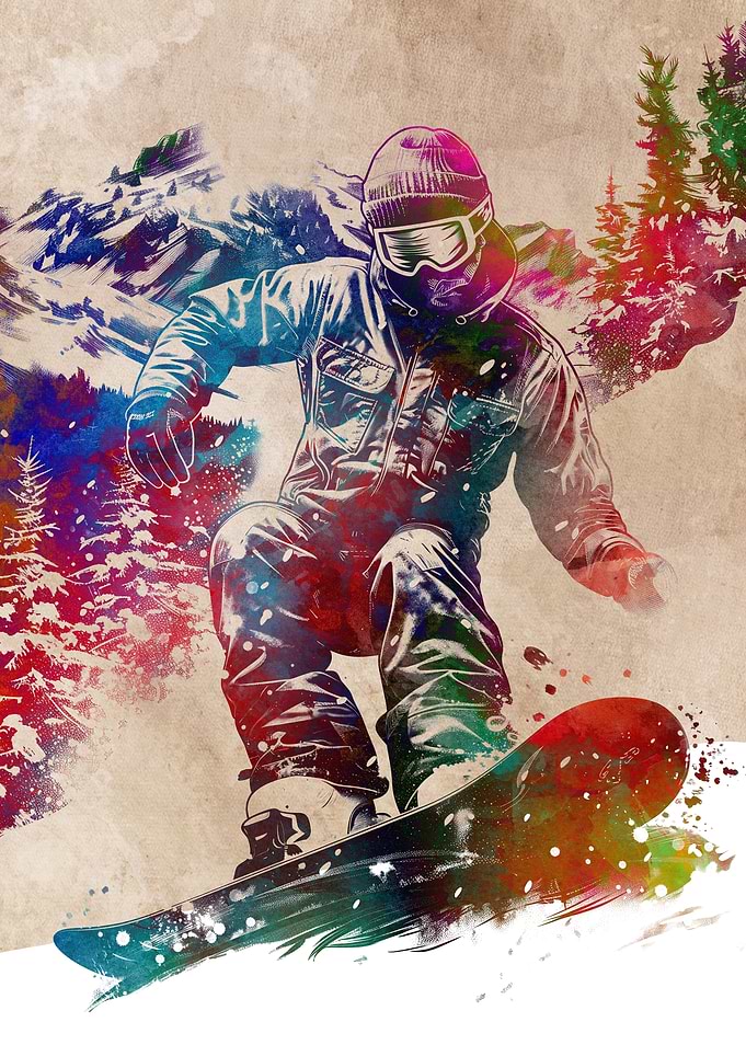 Skateboard sport art