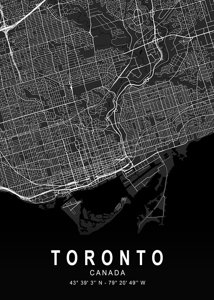 Toronto Dark Map